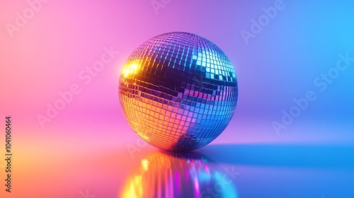 Colorful reflections from a disco ball create a lively ambiance