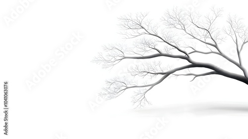 Wallpaper Mural Detailed and intricate paper cut silhouette of tree branches with a minimalist modern and elegant botanical design  This digital artwork features a delicate organic Torontodigital.ca