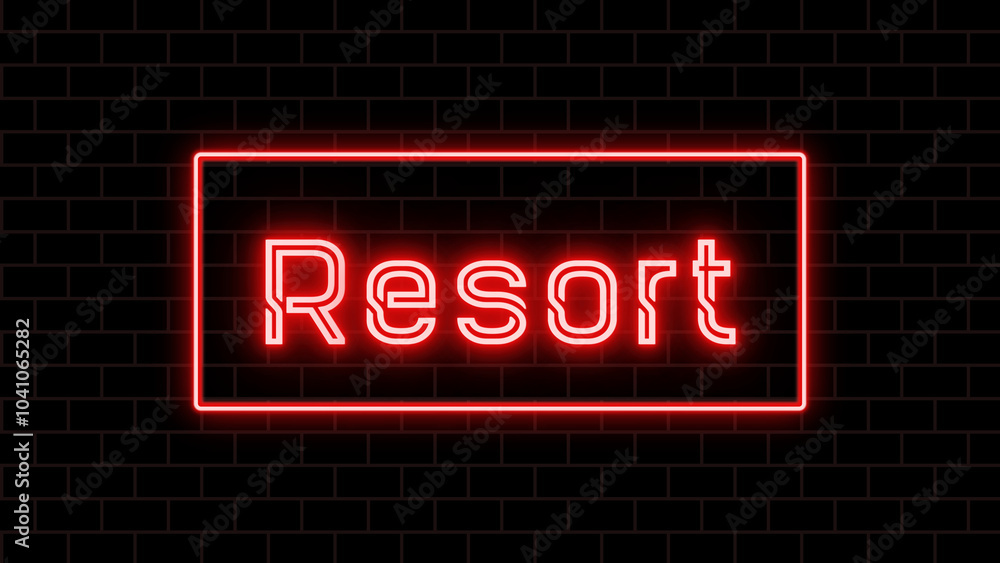 Resort のネオン文字 Resort のネオン文字