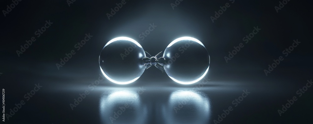 3D molecular structure visualization of hydrogen with orange glow