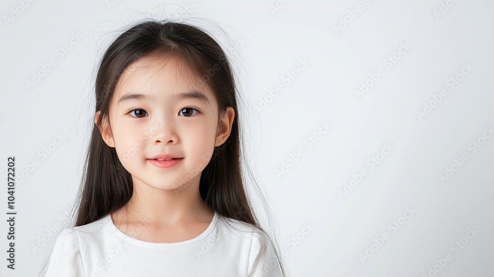 Asian kid girl on isolated background Asian kid girl on isolated background