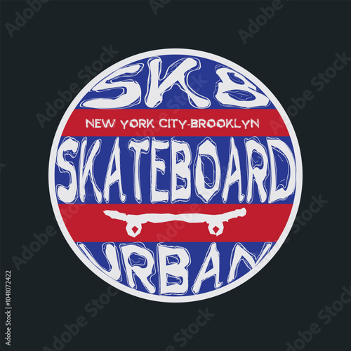 Skateboard graphic t-shirt and apparel design
