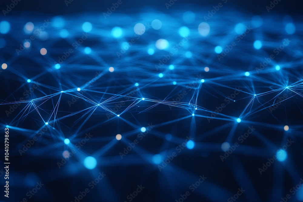 Constellations of connecting light dots, concept of networking and interconnection Constellations of connecting light dots, concept of networking and interconnection