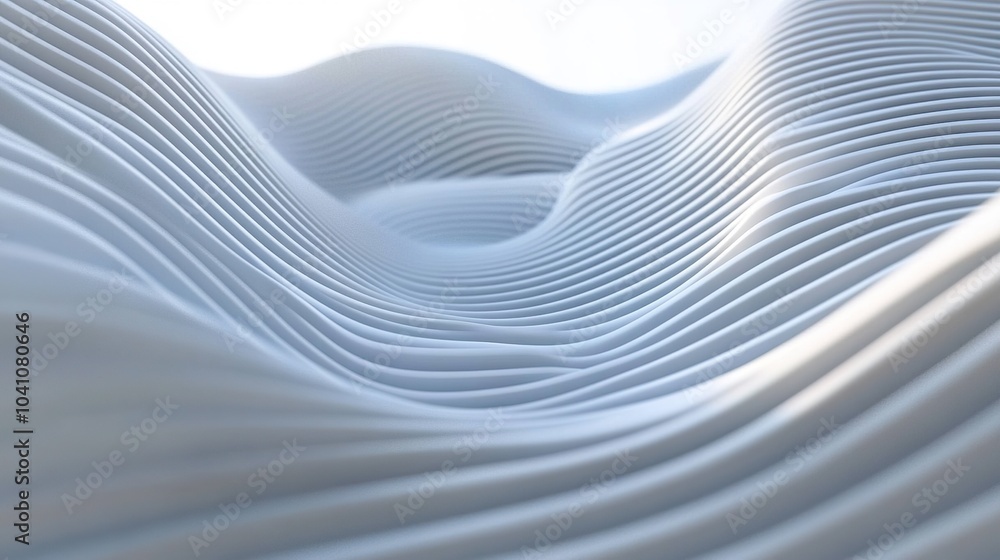 Abstract White Wave Patterns in Soft Light Abstract White Wave Patterns in Soft Light