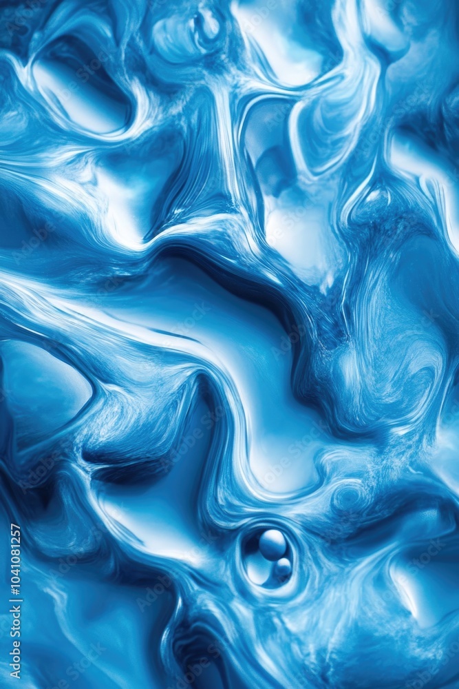 Obraz premium Blue Liquid Texture Close Up