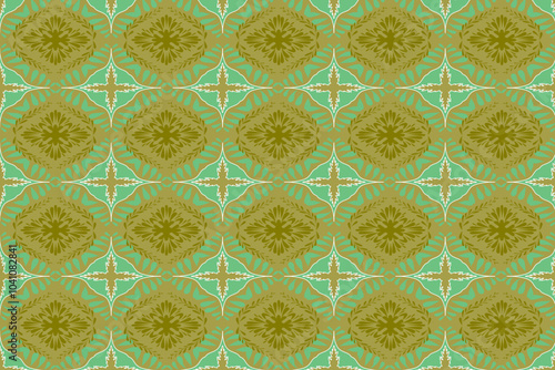 Seamless pattern with flowers, Embroidery Bohemian. Art Ornament Print. Design for Carpet, Cover, Wallpaper, Wrapping, Fabric, Clothing.