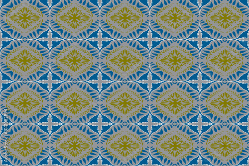 Seamless pattern with flowers, Embroidery Bohemian. Art Ornament Print. Design for Carpet, Cover, Wallpaper, Wrapping, Fabric, Clothing.