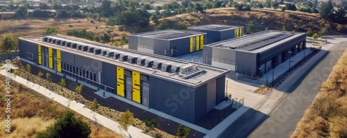 Wallpaper Mural Data center facility in a sunny environment Torontodigital.ca