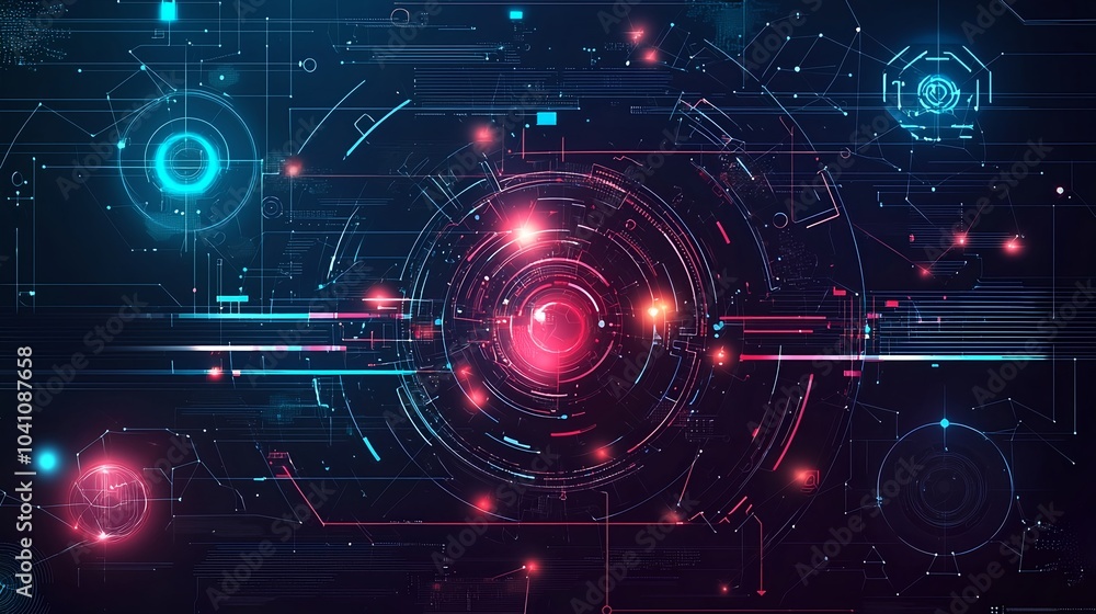 Fototapeta premium Abstract illustration of digital transformation
