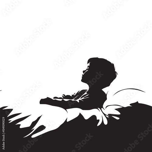 silhouette of a child