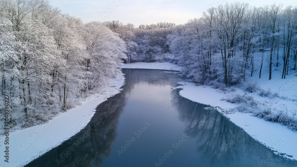 drone picture of a winter wonderland drone picture of a winter wonderland