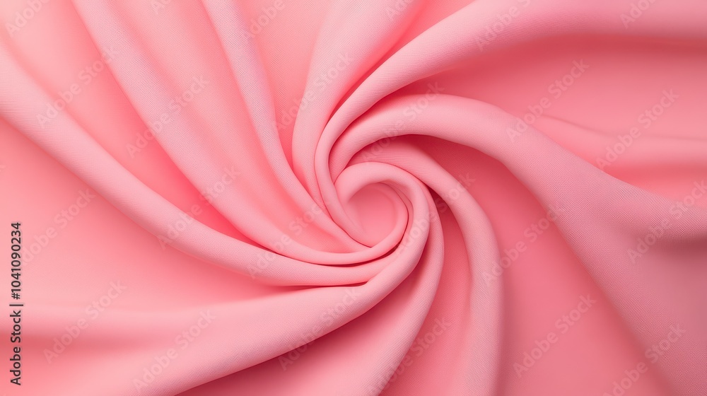 A close-up view of soft, pink fabric showcasing its smooth texture and elegant swirl pattern, perfect for fashion and design projects. A close-up view of soft, pink fabric showcasing its smooth texture and elegant swirl pattern, perfect for fashion and design projects.