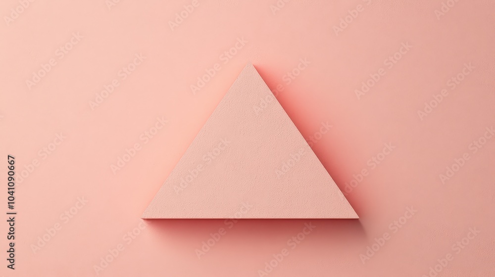 A minimalist design showcasing a geometric triangle on a soft blush background, perfect for modern art and design concepts. A minimalist design showcasing a geometric triangle on a soft blush background, perfect for modern art and design concepts.