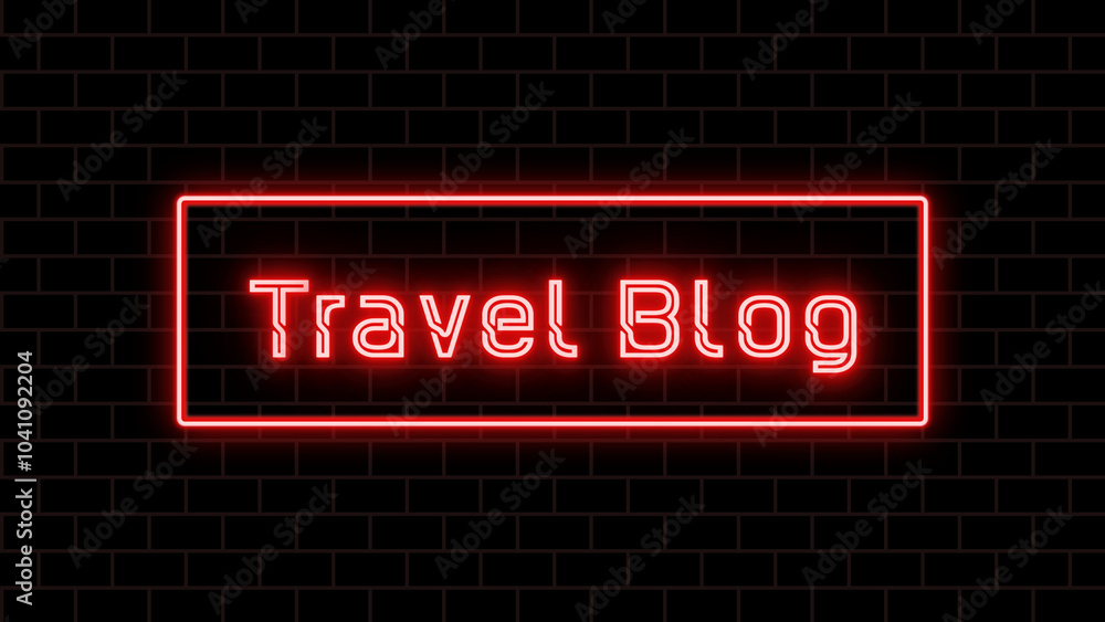 Travel Blog のネオン文字 Travel Blog のネオン文字