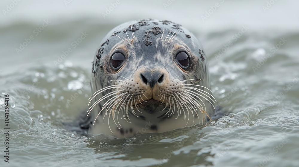 Obraz premium Marine mammal rehabilitation, helping injured or stranded animals return to the wild