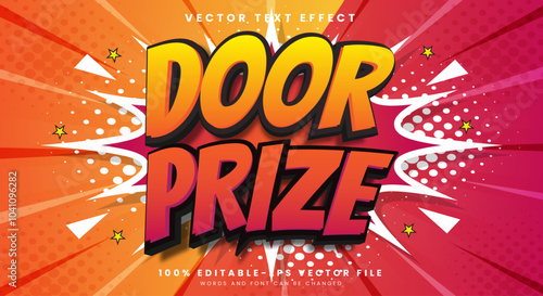 Door prize Comic Style Editable Text effect Template