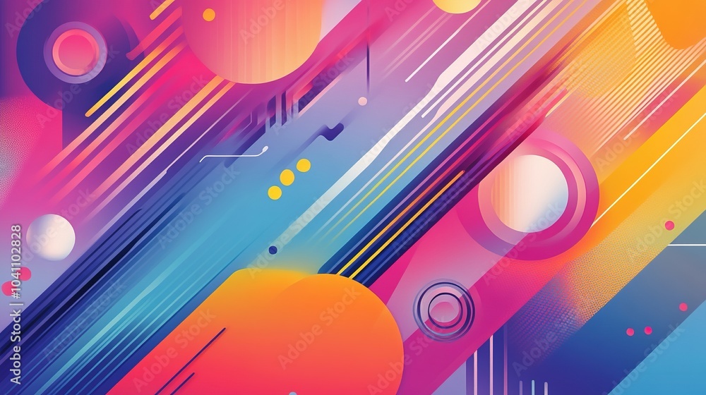Obraz premium Vibrant Abstract Background with Dynamic Shapes and Colors