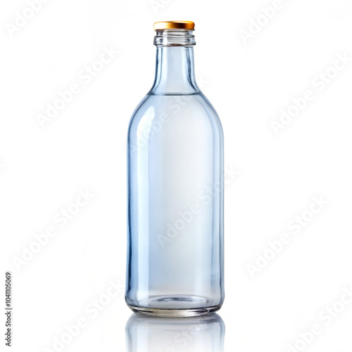 Wallpaper Mural bottle of water. bottle, glass, isolated, drink, empty, object, white, liquid, water, transparent, alcohol, container, beverage, green, wine, nobody, clear, reflection, vodka, single, blank, clean, re Torontodigital.ca
