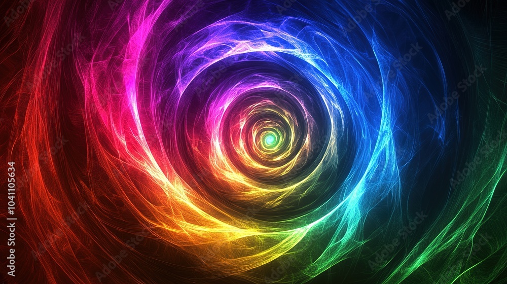 Colorful Abstract Swirl Design in Vibrant Shades Colorful Abstract Swirl Design in Vibrant Shades