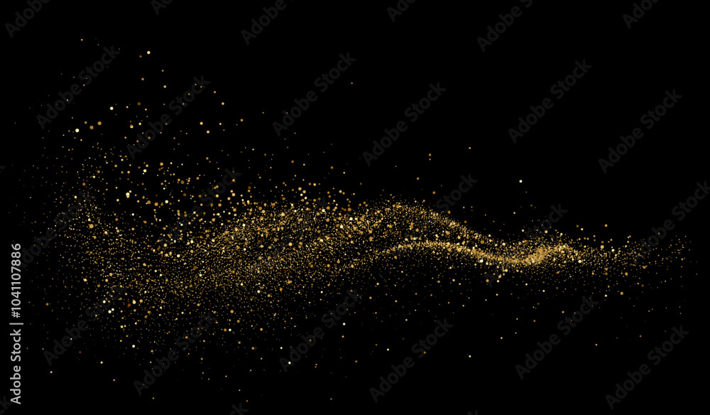 Fototapeta premium Abstract shiny gold glitter design element. For New Year, Merry Christmas greeting card design