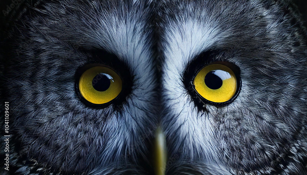 close-up eyes of an owl close-up eyes of an owl