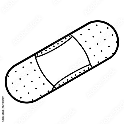 bandage line art
 vector illustration on a white background