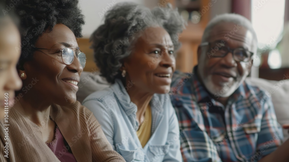 Fototapeta premium Multi-Generational Family Gathering in a Cozy Setting