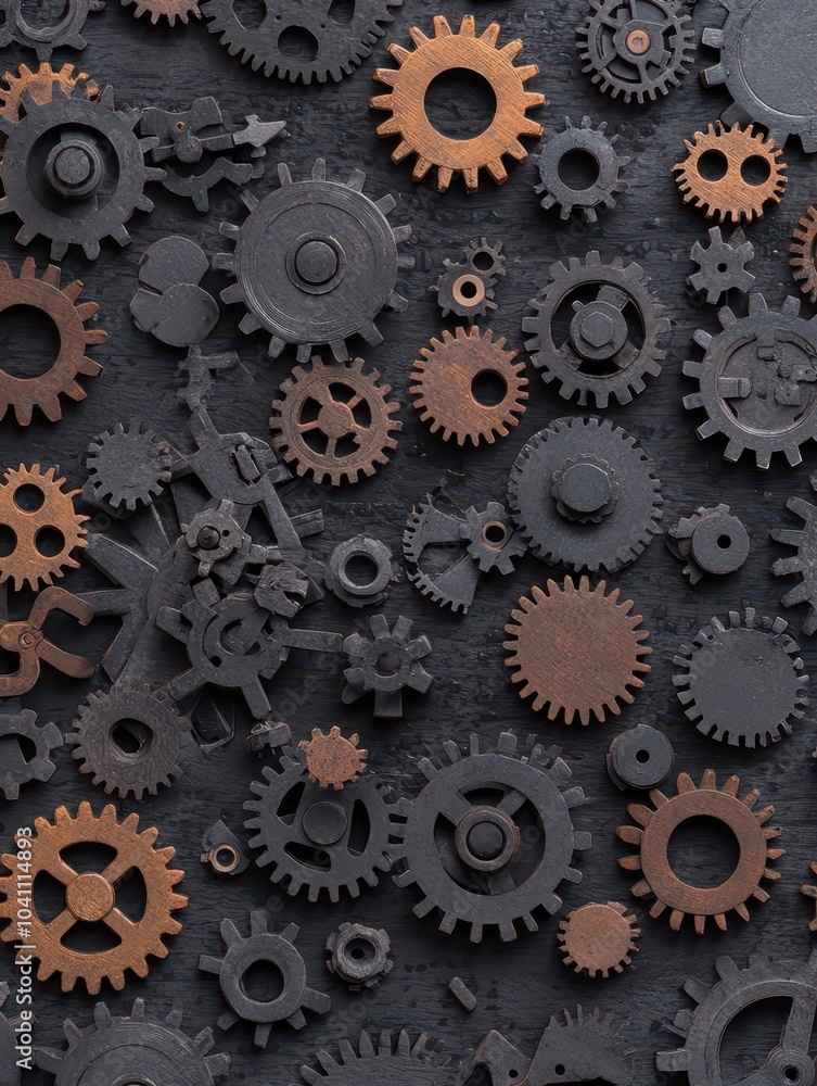 Intricate gears working in harmony to power a precision automated mechanism. Intricate gears working in harmony to power a precision automated mechanism.
