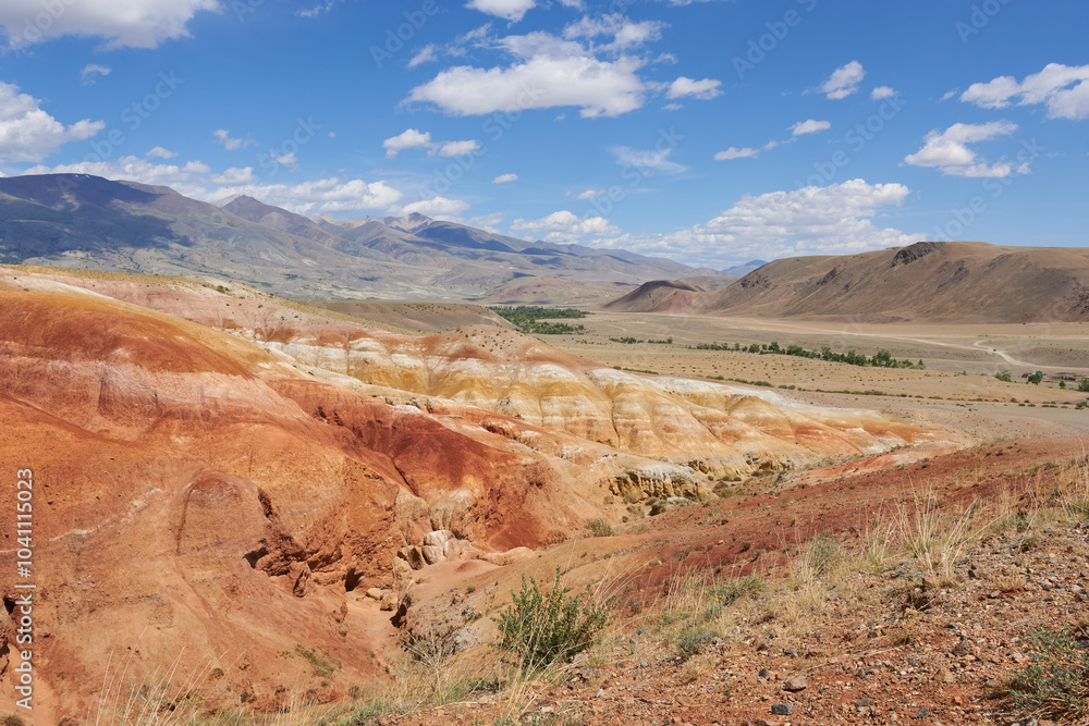 Obraz premium Painted Hills in the foothills of the Altai Mountains, Russia