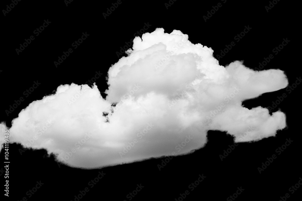 Cloud isolated with clipping paths on black background Cloud isolated with clipping paths on black background