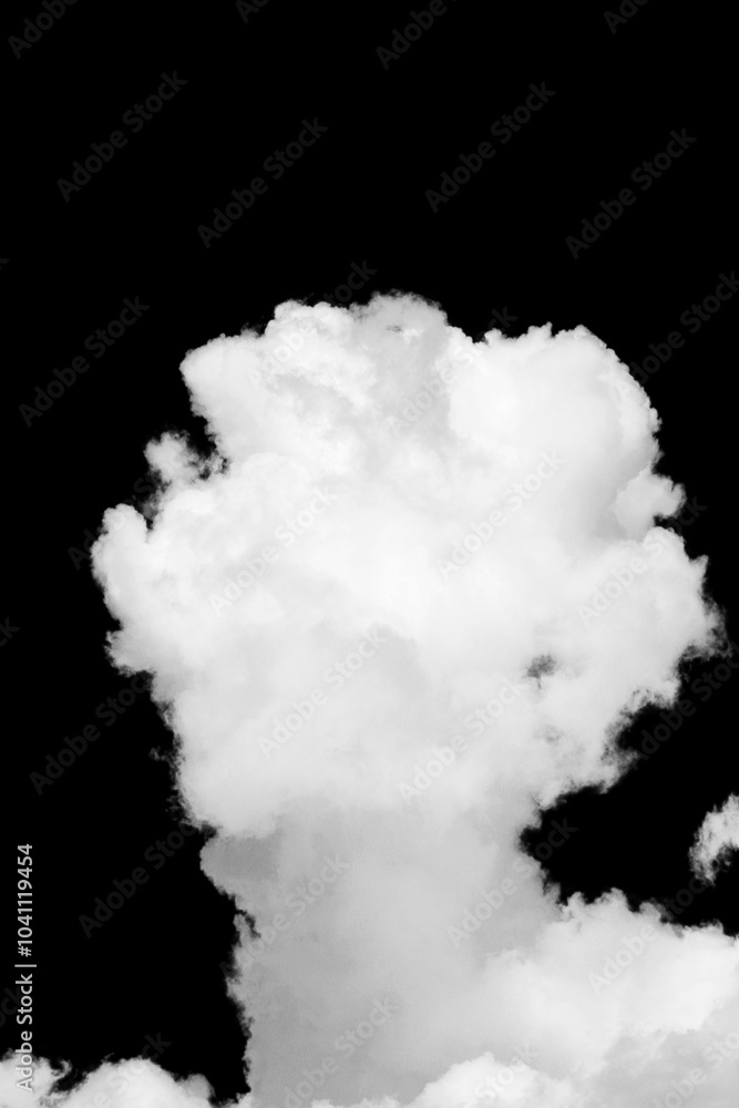 Cloud isolated with clipping paths on black background Cloud isolated with clipping paths on black background