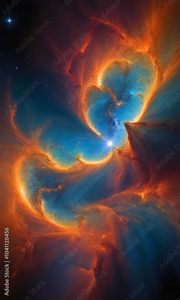 Stunning Digital Illustration of a Cosmic Nebula - Vibrant Colors, Space Art, and Celestial Phenomena in the Universe Stunning Digital Illustration of a Cosmic Nebula - Vibrant Colors, Space Art, and Celestial Phenomena in the Universe