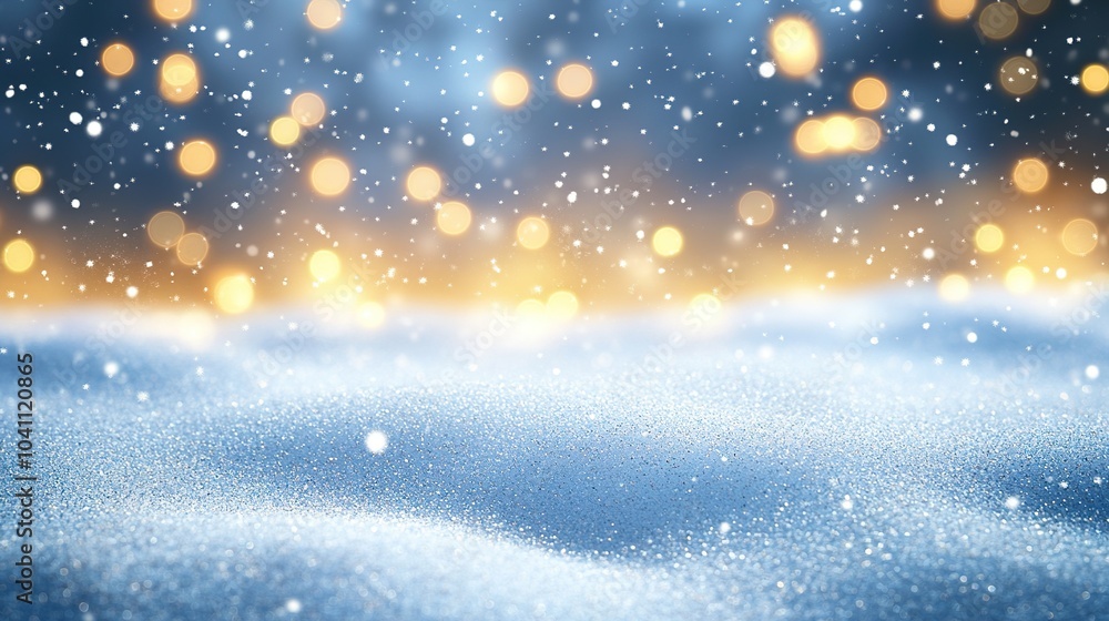 Soft Snowfall with Glowing Background Lights Soft Snowfall with Glowing Background Lights