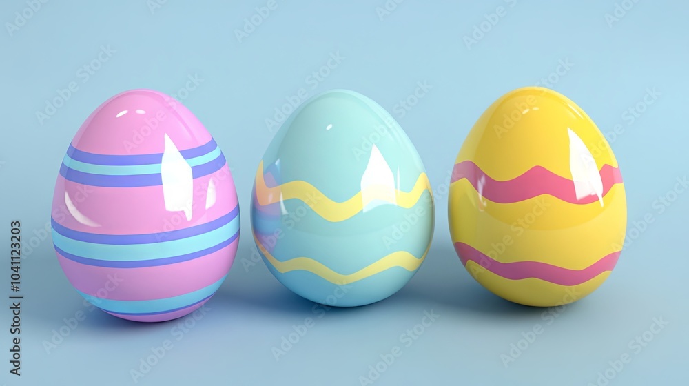 Easter eggs on spring background Easter eggs on spring background