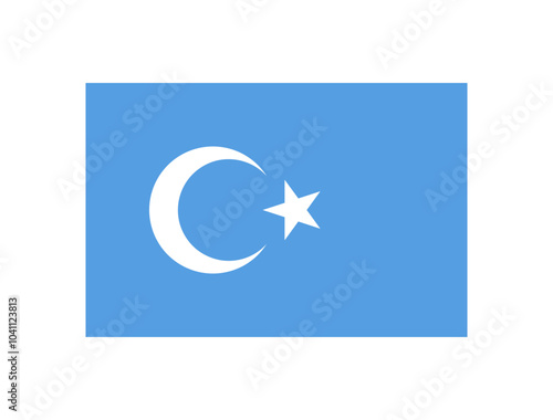 Flag of East Turkestan or East Turkistan photo