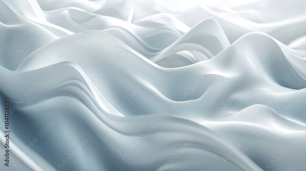 Soft White Fabric Waves Texture Soft White Fabric Waves Texture