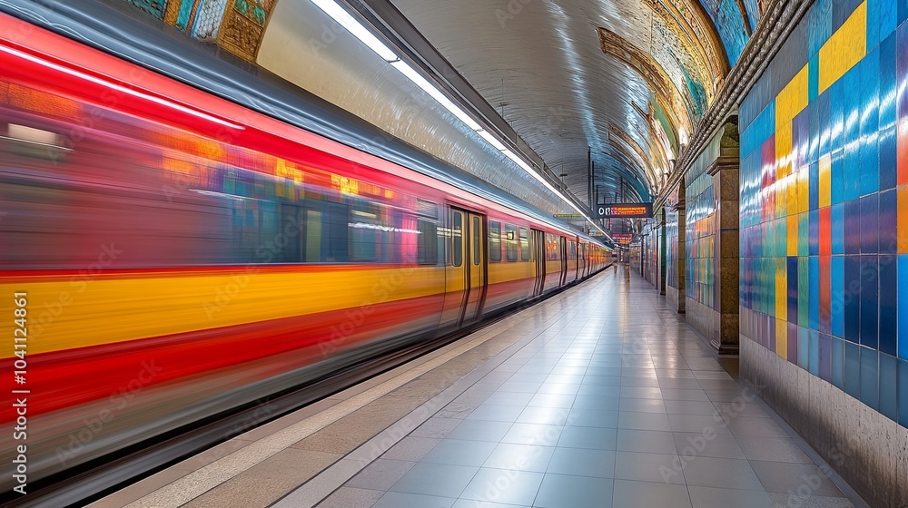 A modern urban metro system in a vibrant cityscape - underground transport and stations and tunnels transmitting the dynamic energy of urban life A modern urban metro system in a vibrant cityscape - underground transport and stations and tunnels transmitting the dynamic energy of urban life