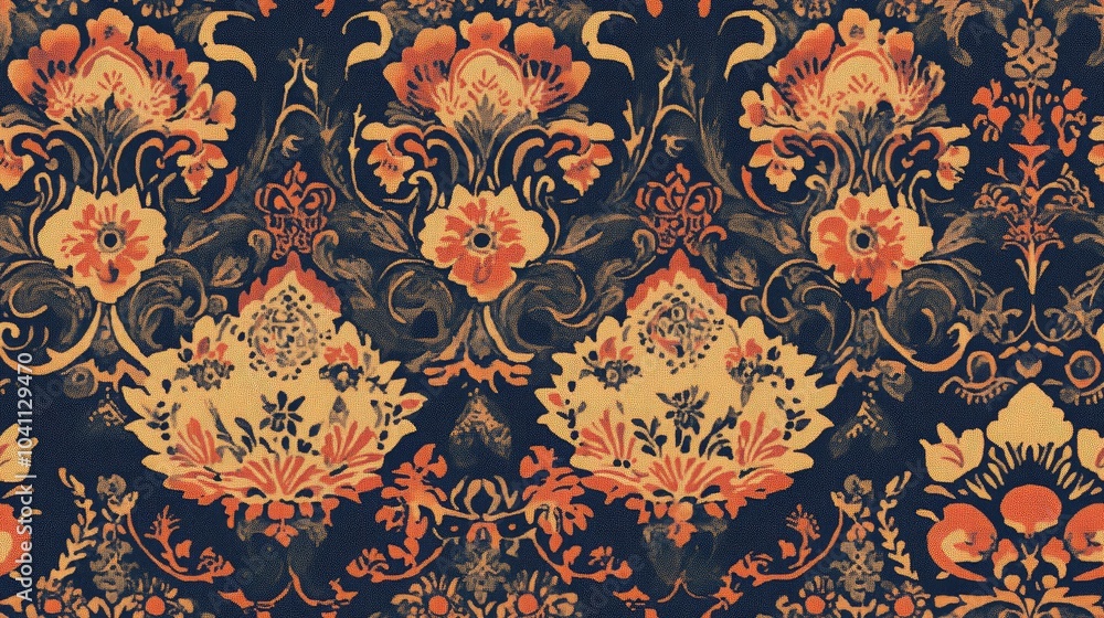 Ottoman inspired wallpaper design and motif Ottoman inspired wallpaper design and motif
