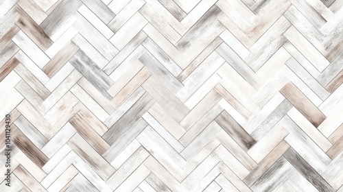 Seamless herringbone wood parquet texture in light tones