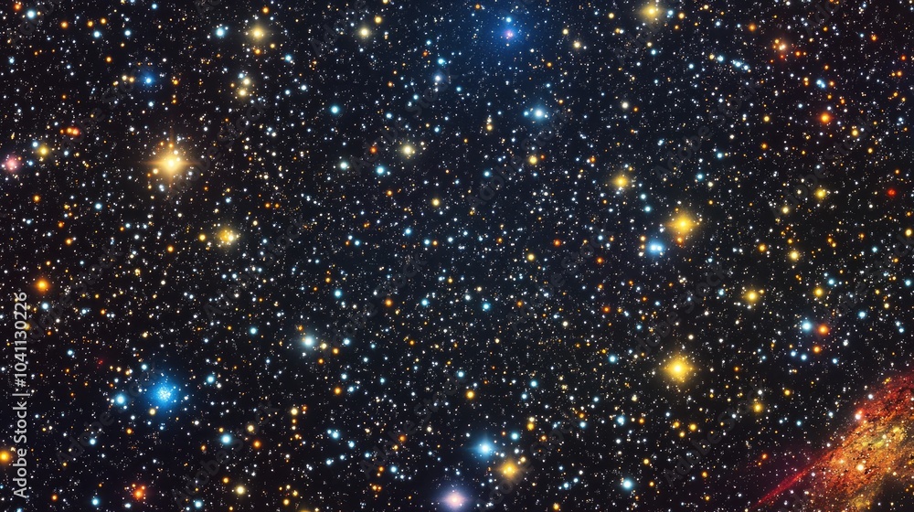 High definition star field background in a 3D cartoon rendering of deep space Colorful starry night sky texture of the outer space High definition star field background in a 3D cartoon rendering of deep space Colorful starry night sky texture of the outer space