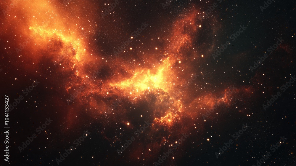 Nebula in outer space rendered as a 3D cartoon featuring gas and dust clouds Nebula in outer space rendered as a 3D cartoon featuring gas and dust clouds