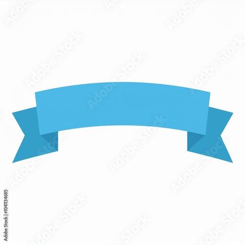 blue ribbon banner illustration isolated on white