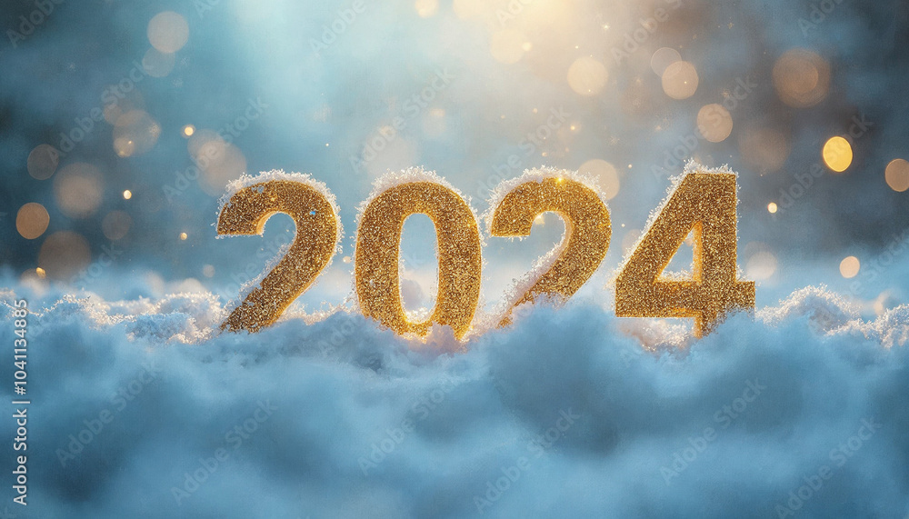 Set of Abstract shiny gold glitter text 2024 design element. For New Year, Merry Christmas greeting card design Set of Abstract shiny gold glitter text 2024 design element. For New Year, Merry Christmas greeting card design