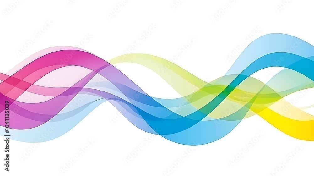 Abstract Background with Colorful Wavy Lines and Shapes: A Visual Design Element Abstract Background with Colorful Wavy Lines and Shapes: A Visual Design Element