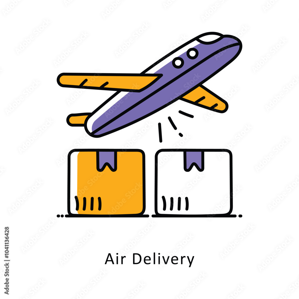 Air Delivery isometric stock illustration. EPS File stock illustration Air Delivery isometric stock illustration. EPS File stock illustration