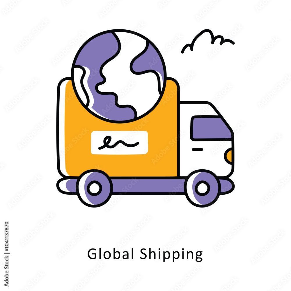 Global Shipping isometric stock illustration. EPS File stock illustration 