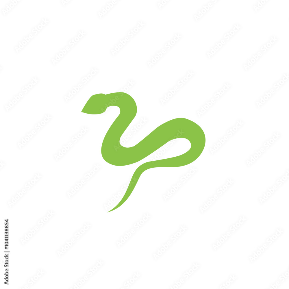 Naklejka premium green snake vector