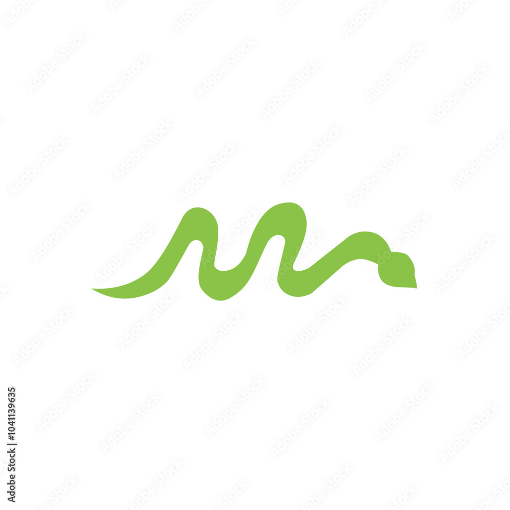 Obraz premium green snake vector