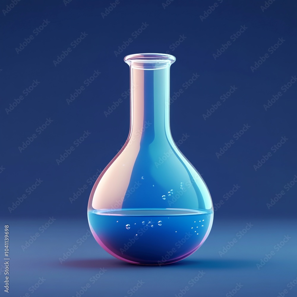 3D Chemistry Flask Icon: Scientific Experiment Tool Illustration Logo 3D Chemistry Flask Icon: Scientific Experiment Tool Illustration Logo