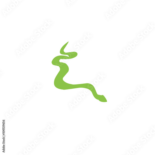 green snake vector